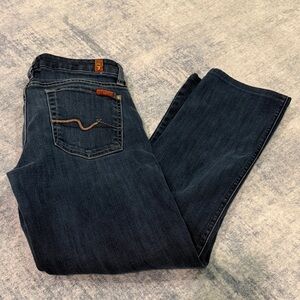 7 for all mankind Kimmie straight leg women’s blue jeans size 28 x 27.5”